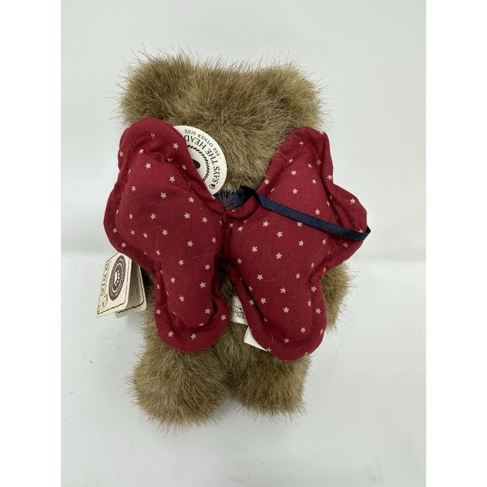 Boyds Angel Bear Ornament Betsie Angelstar Patriotic Red Wings 6